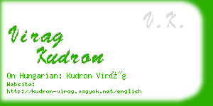 virag kudron business card